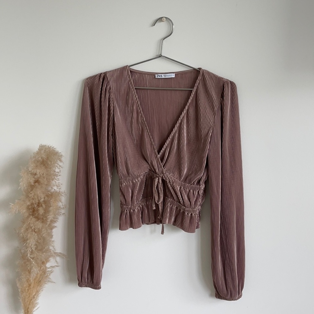 Mauve Chic Zara Peplum Top